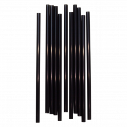 Пластиковые трубочки для напитков MINI XS 5 x 125 мм, черные, 400 шт