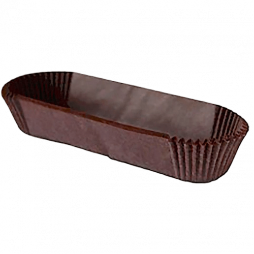 Тарталетки бумажные овальные коричневые, 28 x 78 x 24,5 мм, 1000 шт