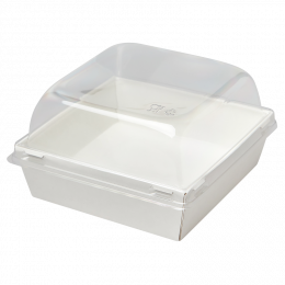 Коробка белая с купольной крышкой SMART PACK 800 130 х 130 х 95 мм