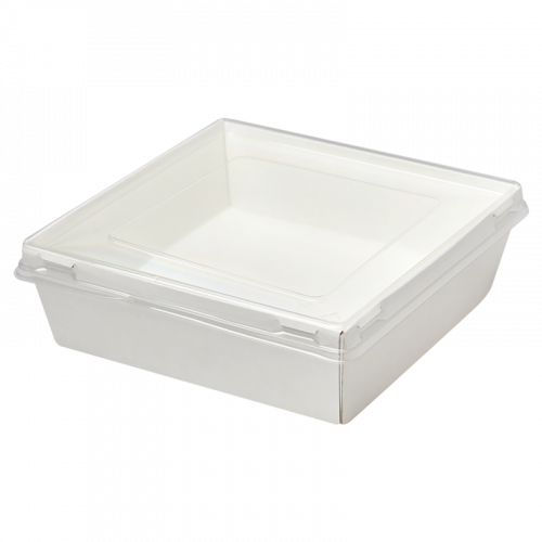 Коробка белая с плоской крышкой SMART PACK 800 130 х 130 х 50  мм