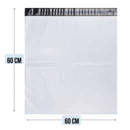 Курьерский пакет 600 x 600 мм, клапан 40 мм без кармана, белый