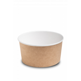Контейнер круглый, OSQ Round Bowl 1000 мл, крафт, БЕЗ КРЫШКИ (1/270)