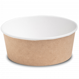 Контейнер круглый, OSQ Round Bowl 700 мл, крафт, БЕЗ КРЫШКИ (1/525)